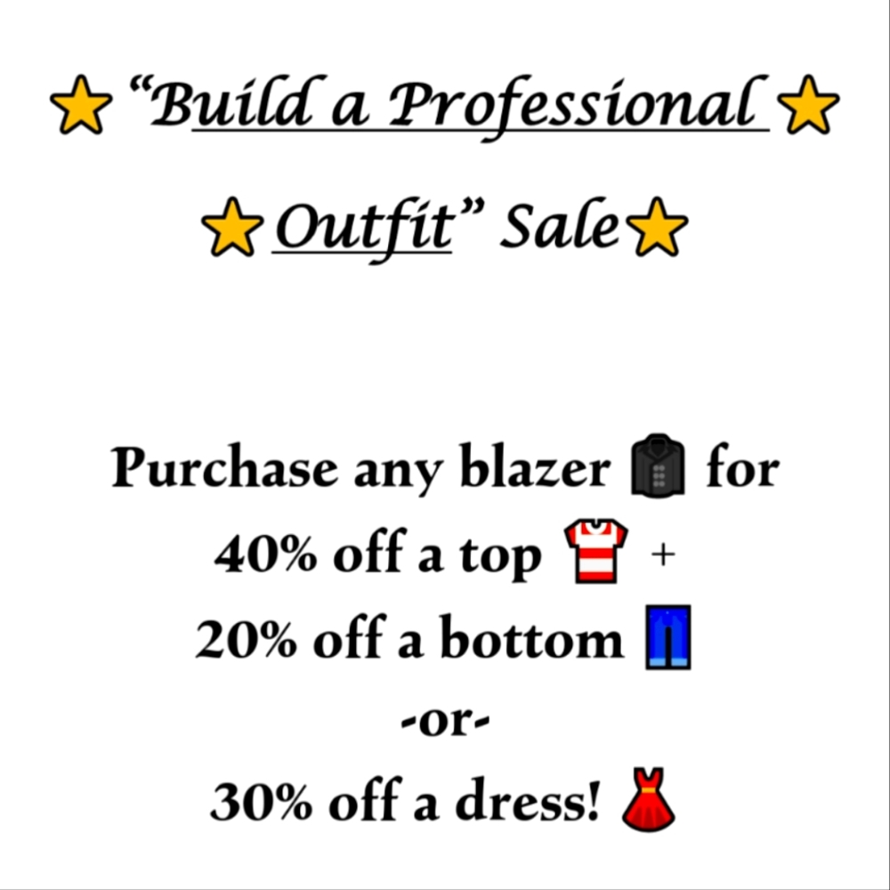 ✨"Build a Professional Outfit" Sale!✨